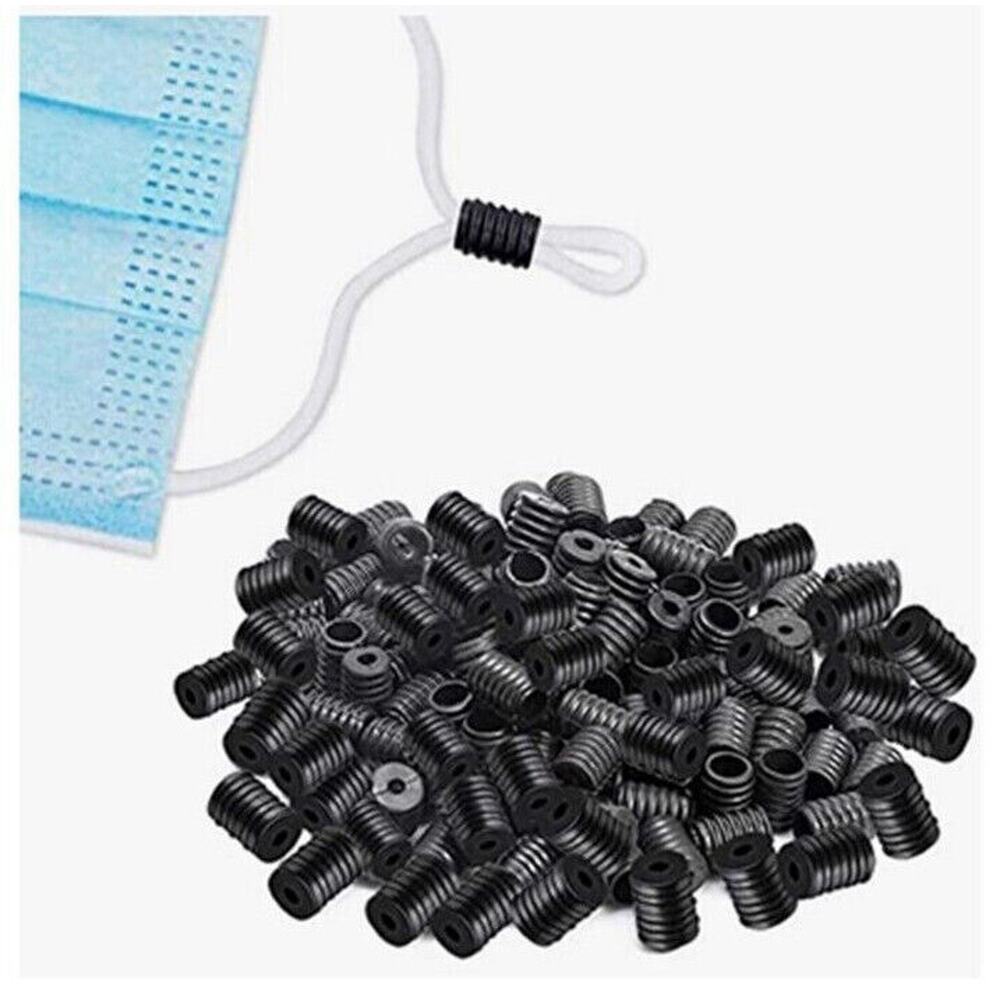 100 Silicone Anti-Slip Ear Band Extension Adjustable Buckle Connectors Cord Rope